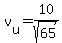 v%5Bu%5D=10%2Fsqrt%2865%29