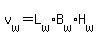 v%5Bw%5D=L%5Bw%5D%2AB%5Bw%5D%2AH%5Bw%5D