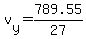 v%5By%5D+=+789.55%2F27