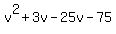 v%5E2%2B3v-25v-75