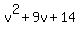 v%5E2%2B9v%2B14