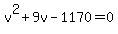v%5E2%2B9v-1170=0