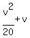 v%5E2%2F20%2Bv