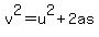 v%5E2+=+u%5E2+%2B+2as