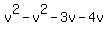 v%5E2+-+v%5E2+-+3v+-+4v