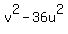 v%5E2-36u%5E2