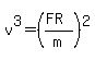 v%5E3+=+%28%28FR%29%2Fm%29%5E2