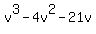 v%5E3+-+4v%5E2+-+21v