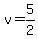 v+=+5%2F2