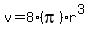 v+=+8%28pi%29r%5E3