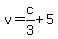 v+=+c%2F3+%2B+5