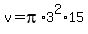 v+=+pi%2A3%5E2%2A15