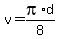 v+=+pi%2Ad%2F8