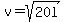 v+=+sqrt%2820l%29