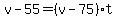 v-55=%28v-75%29t