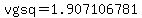 vgsq=1.907106781
