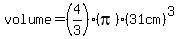volume=%284%2F3%29%28pi%29%2831+cm%29%5E3