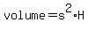 volume+=+s%5E2%2AH