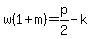 w%281%2Bm%29=p%2F2-k