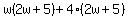w%282w%2B5%29%2B4%282w%2B5%29