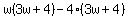 w%283w%2B4%29-4%283w%2B4%29
