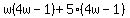 w%284w-1%29%2B5%284w-1%29
