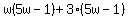 w%285w-1%29%2B3%285w-1%29