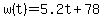 w%28t%29=5.2t%2B78