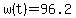 w%28t%29=96.2+