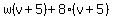 w%28v%2B5%29%2B8%28v%2B5%29