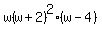 w%28w%2B2%29%5E2%28w-4%29