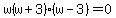 w%28w%2B3%29%28w-3%29=0