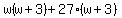 w%28w%2B3%29%2B27%28w%2B3%29