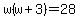 w%28w%2B3%29=28