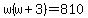 w%28w%2B3%29=810