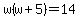 w%28w%2B5%29+=+14