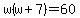 w%28w%2B7%29=60