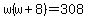 w%28w%2B8%29=308