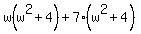 w%28w%5E2%2B4%29%2B7%28w%5E2%2B4%29