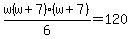 w%28w+%2B+7%29%28w+%2B+7%29%2F6+=+120