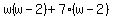 w%28w-2%29%2B7%28w-2%29