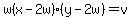 w%28x-2w%29%28y-2w%29=v