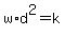 w%2Ad%5E2=k