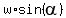 w%2Asin%28alpha%29