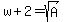 w%2B2=sqrt%28A%29