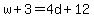 w%2B3=4d%2B12