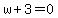w%2B3+=+0
