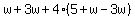 w%2B3w%2B4%285%2Bw-3w%29