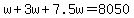 w%2B3w%2B7.5w=8050