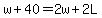 w%2B40=2w%2B2L